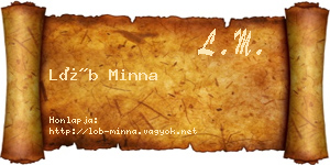 Löb Minna névjegykártya